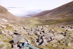 Section of wing from Blenheim Z7356 in Coire Beanaidh on Braeriach