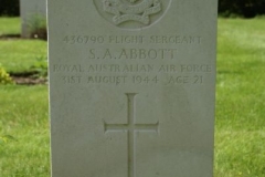 Flight Sergeant Stanley Arthur Abbott's grave