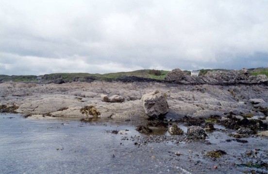 Area of the foreshore at Tarskaviag, Isle of Skye, where the first wreckage crashed