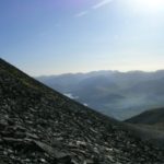 The view from the crash site of B-17 41-9051 on Skiddaw towards Keswick