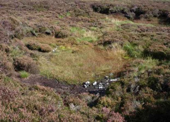 Wreckage from P-38 42-12905 at the crash site on Dunsop Fell near Slaidburn, Lancashire