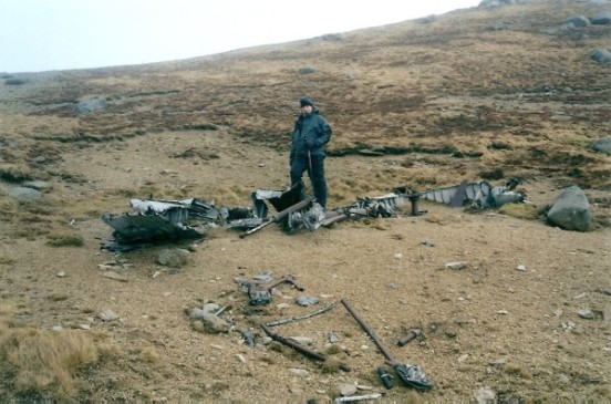 Crash site of Consolidated B-24 42-41030 on Beinn Nuis, Isle of Arran