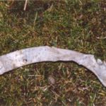 Small piece of wreckage at the crash site of Lockheed P-38J 42-67670 on Strines Moor near Leek, Staffordshire