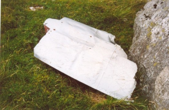 Wreckage at the crash site of McDonnell F-101C 56-0013 at the crash site on Maol Odhar, Strontian