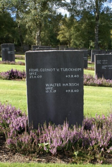 Grave of Frhr Gernot von Turckheim and Walter Hajesch at Cannock Chase German Military Cemetery