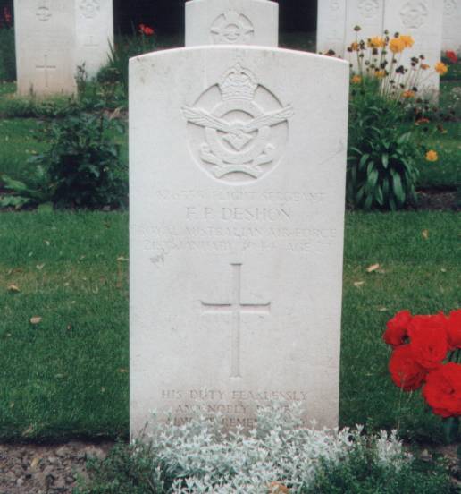 Grave of Frederick Popsham Deshorn at Blacon Cemetery, Chester