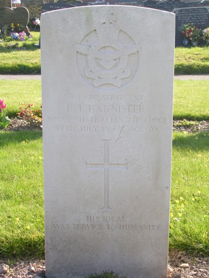 Grave of Sergeant Rupert Theodore Bannister at Caernarfon Llanbeblig Cemetery