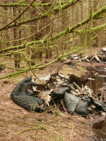 Crash site of Grumman Avenger Mk.I FN821 on Trum y Fawnog, Llangynog, the Berwyn Mountains, Powys - Peak District Air Accident Research