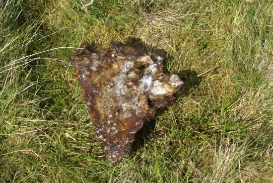 Wreckage found at the crash site of Blackburn Botha Mk.I L6318 on Tal-y-Fan near Conwy, Snowdonia