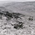 The crash site of Avro Anson LT433 above Llyn Cowlyd during the 1960s