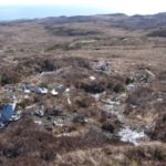 Aircraft wreckage at the crash site of Bristol Beaufighter Mk.X LZ455 on Beinn Breach, Mull of Kintyre