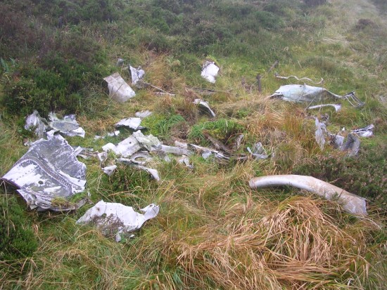 Wreckage from Lockheed Hudson Mk.I N7235 near Loch Bradan