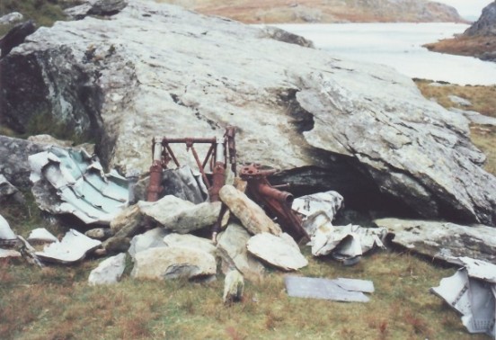 Wreckage near Ffynnon Lloer from Avro Anson Mk.I N9855