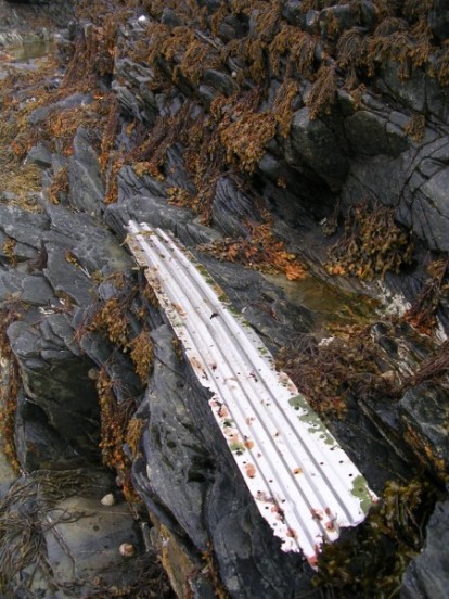 Wreckage on Ardskenish beach, Colonsay, from a Supermarine Sea Otter