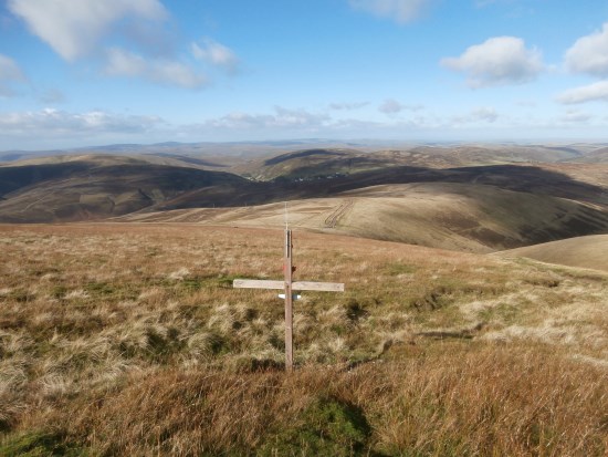 The crash site of Hawker Hurricane Mk.I W9112 on Lowther Hill