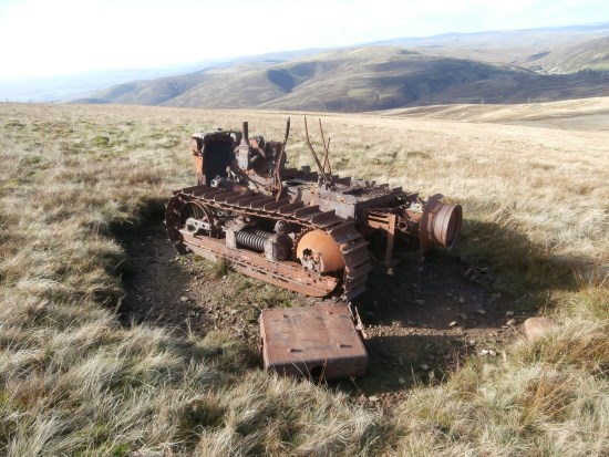 Former ski tow on Lowther Hill near Wanlockhead