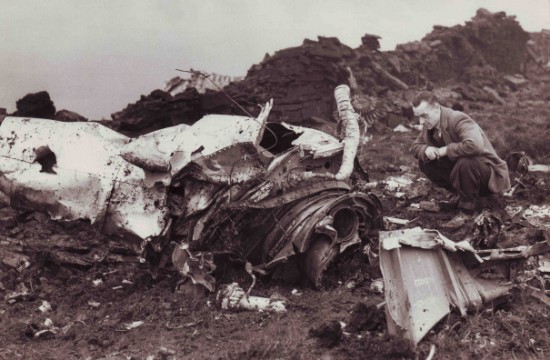 Crash site of Gloster Meteor WH383 and WH384 near Edgworth, Bolton, Lancashire