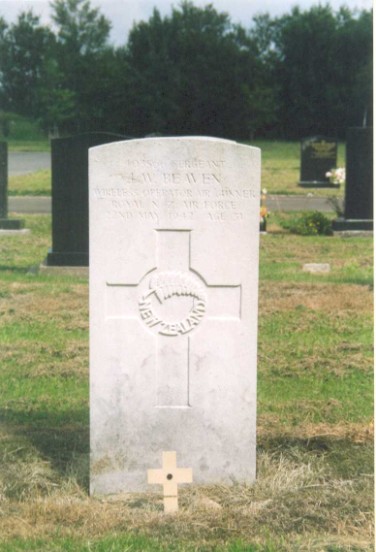 Grave of Sergeant James Wilfred Beaven at Buxton Cemetery, Derbyshire