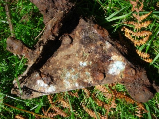 Piece of wreckage found at the crash site of Hawker Hurricane Mk.IIB Z3677, North Barrule