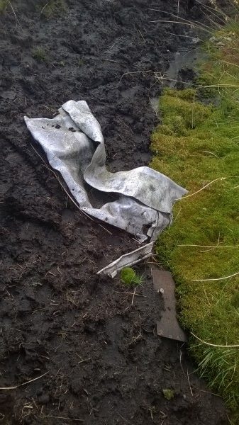 Wreckage from Wellington Mk.III BK347 on Whernside, North Yorkshire