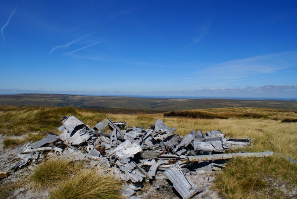 Crash site of Boulton Paul Defiant N3378 at Near Bleaklow Stones, Derbyshire