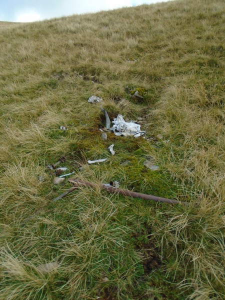 Crash site of Miles Master Mk.I N7761 on Broad Law, Scottish Borders