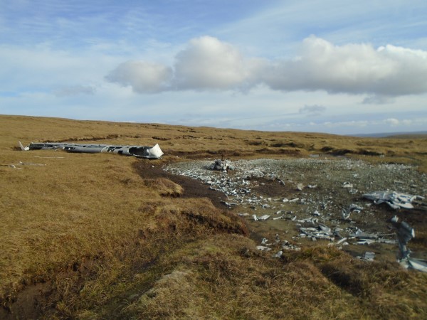 crash site of Catalina Z2148 on Willa-mina Hoga, Isle of Yell, Shetland