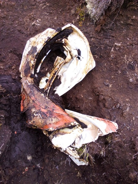 Crash site of Avro Anson R9583 on Carn nan Tri-tighearnan, Moy, Inverness