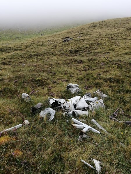 Crash site of B-17G 44-83325 on Beinn Edra, Isle of Skye