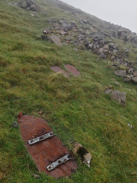 Crash site of B-17G 44-83325 on Beinn Edra, Isle of Skye