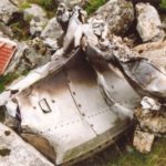 Wreckage at the crash site of McDonnell F-101C 56-0013 at the crash site on Maol Odhar, Strontian