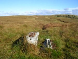 Rolls Royce Griffon engine from Fairey Firefly DT977 on Blaeloch Hill near Largs