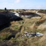 The crash site of Fairey Swordfish P4223 at Heydon Head, Black Hill