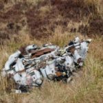 Wright Cyclone engine at the crash site of Lockheed Neptune WX545 on Beinn na Lice, Mull of Kintyre